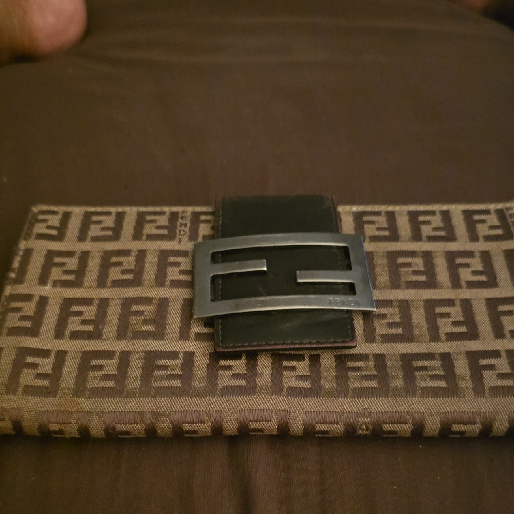 Fendi Black and Brown Logo Belt